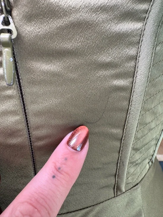 House of CB Olive Green Satin Corset Midi Dress - Picture 6 of 8